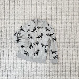 Gray Kids Shirt with Animal Print